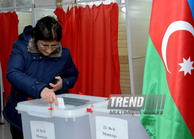 Azerbaijani parliamentary election kicks off. Baku, Azerbaijan, Nov.01, 2015